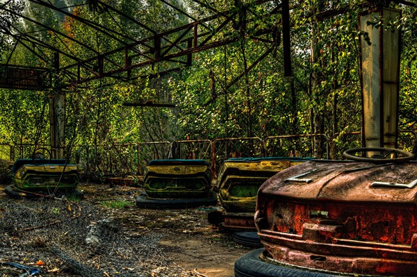 Dilapidated bumper car