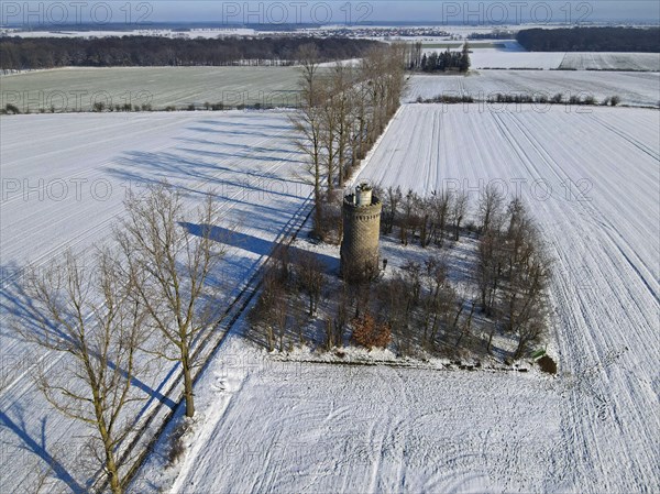 Drone image of the Bismarck Tower on the Lahberg