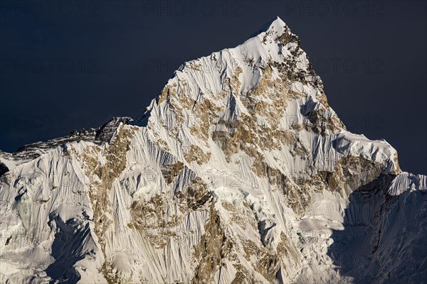 View from Kala Patthar in the evening light on Nuptse west flank