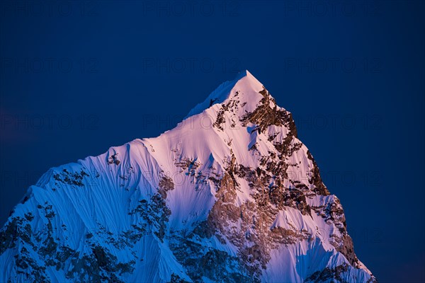 View from Kala Patthar in the evening light on Nuptse west flank