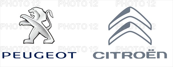 Logo of the car brand Peugeot and Citroen