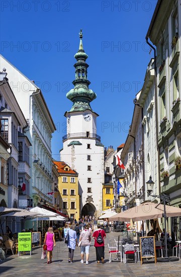 Pedestrian zone in Michalska Street with Michaeler Gate