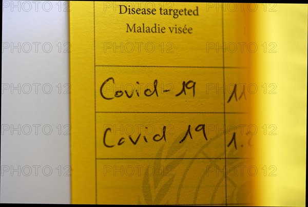 2 Covid vaccinations with vaccine Comirnaty registered in a vaccination card
