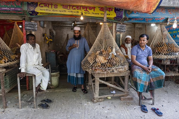 Vendors selling chicken