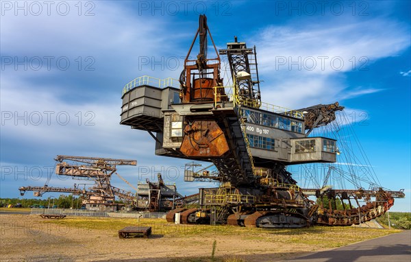 Spoil excavator in the city of iron