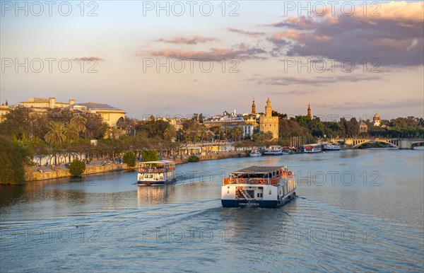 Excursion boat on the river Rio Guadalquivir