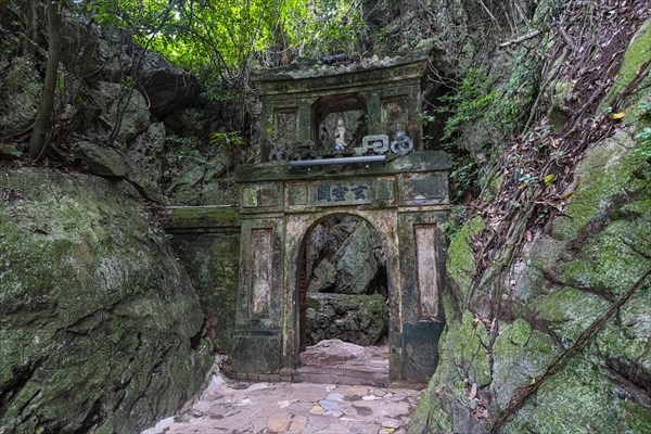 Entrance to a cave in the Marble mountains