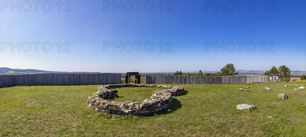 Historical foundations of a courtyard and an early Romanesque church