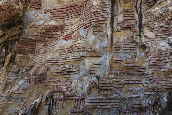 Cave filled with buddhas