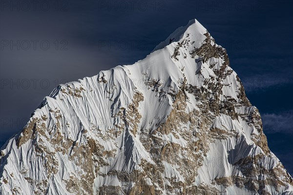 View from Kala Patthar in the evening light on Nuptse west flank