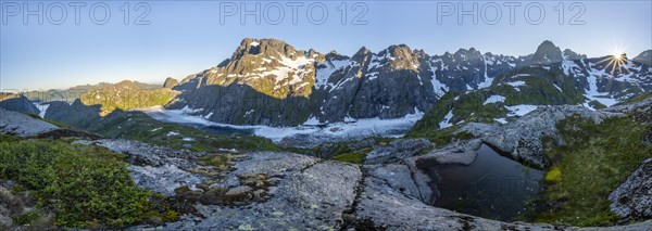 Frozen lake Trolljordvatnet