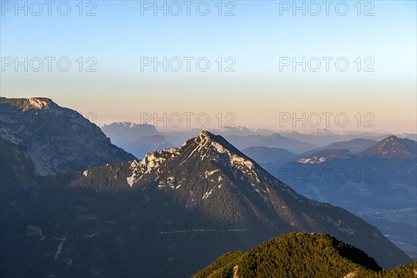 Mountain peak Ebner Joch in the evening light