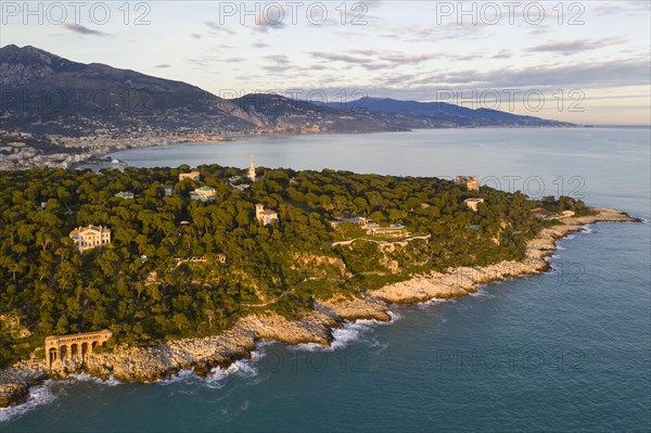 Aerial view west side of Cap Martin