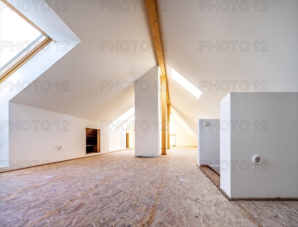 Conversion of an attic into a spacious living area