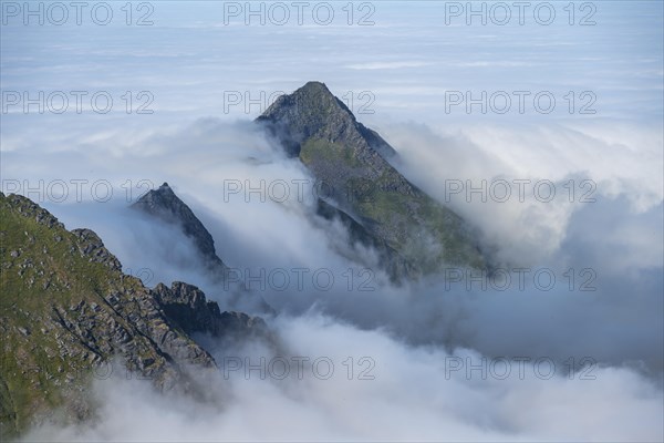 Mountain landscape in clouds