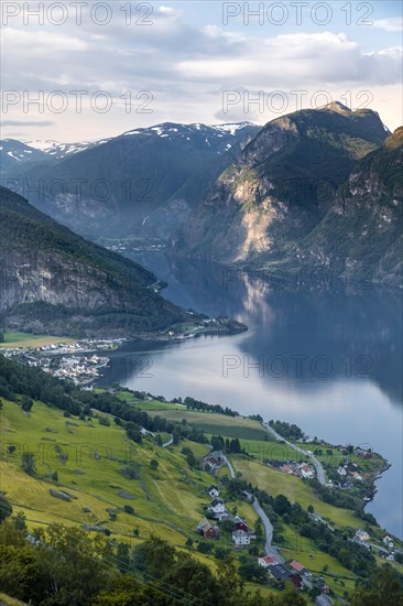 Mountains reflected in the water