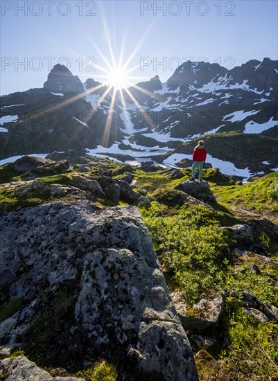 Young woman in the mountains