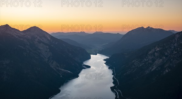 Mountain landscape at sunset