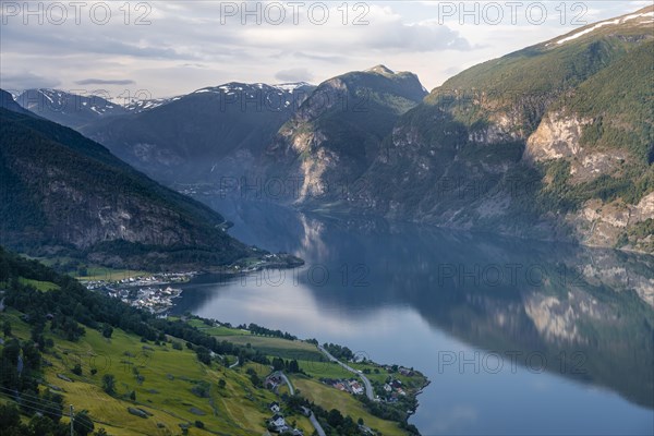 Mountains reflected in the water