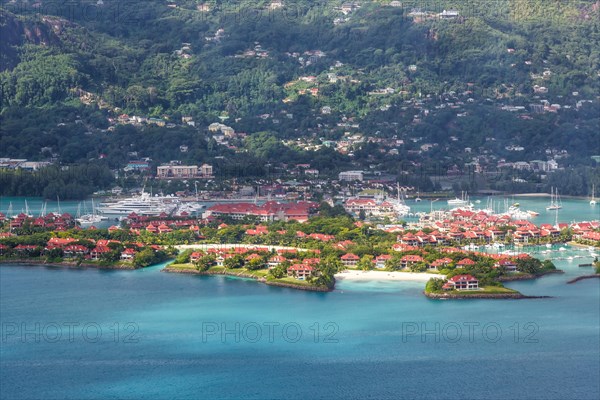 Eden Island beach paradise ocean aerial bird's eye view Mahe