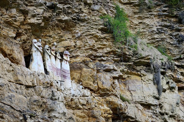 Sarcophagi in the rock face