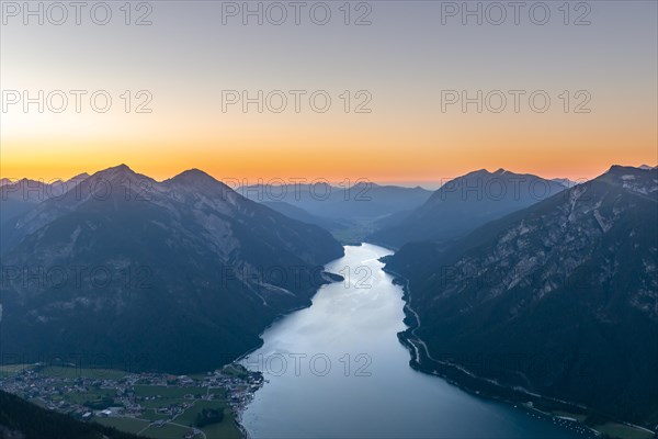 Mountain landscape at sunset