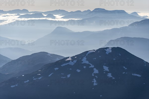 Glacier and mountains in Jostedalsbreen National Park