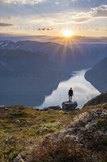 Hiker enjoying view