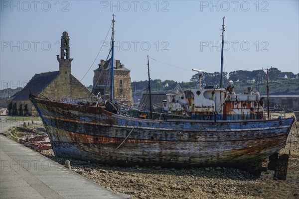 Port of Camaret-sur-Mer with chapel Notre-Dame-de-Rocamadour