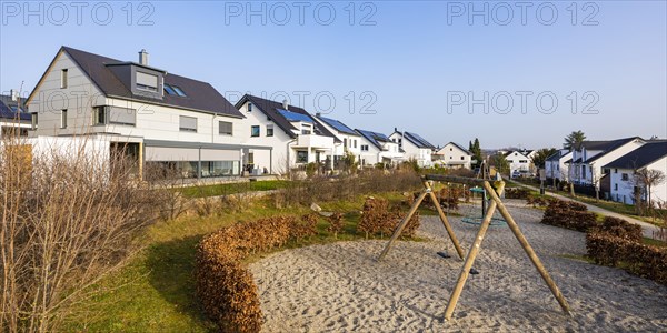 Modern single-family houses in new development