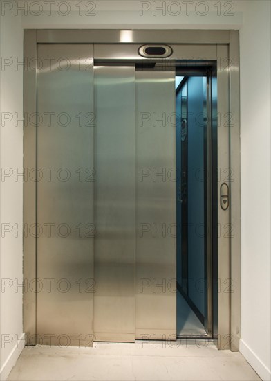 Elevator door opened