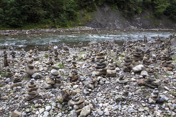 Cairn on the bank of the Breitach