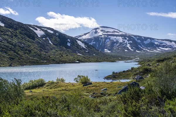 Turquoise lake and mountains