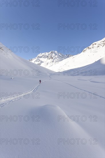 Lonely ski tourer