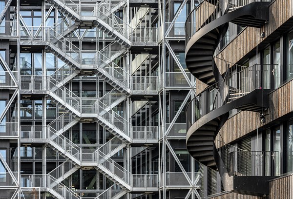 Facade with staircases