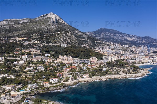 Aerial view of the coast of Cap d'Ail