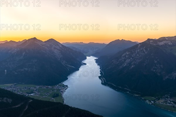 Mountain landscape at sunset