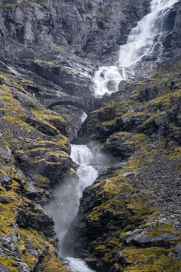 Bridge over Stigfossen waterfall