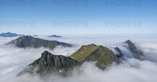Mountain landscape in clouds
