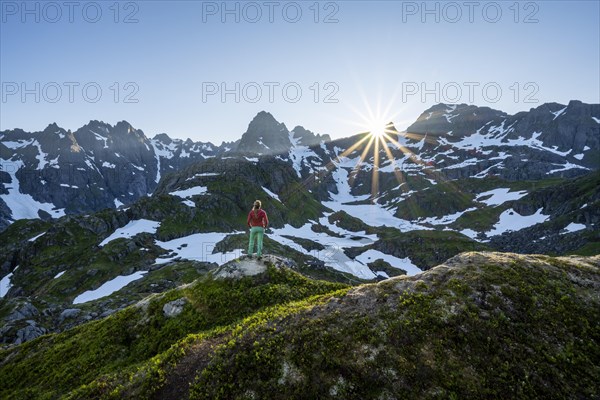 Young woman in the mountains