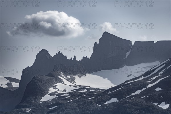 Jagged mountains