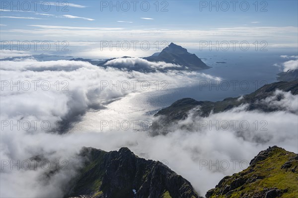 Mountain landscape and sea