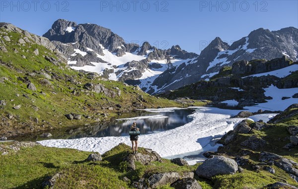 Young woman hiking