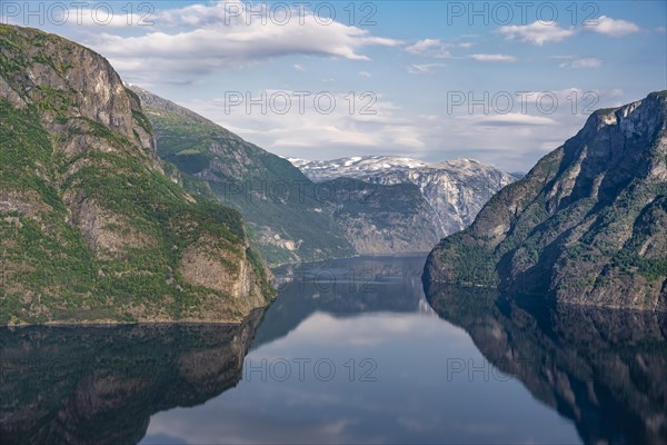 Mountains reflected in the water