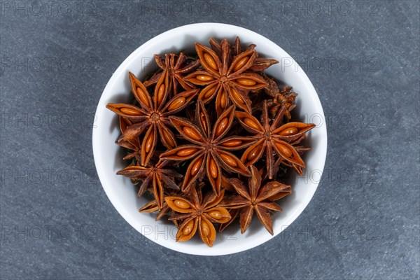 Anise star anise spice herbs Christmas from above