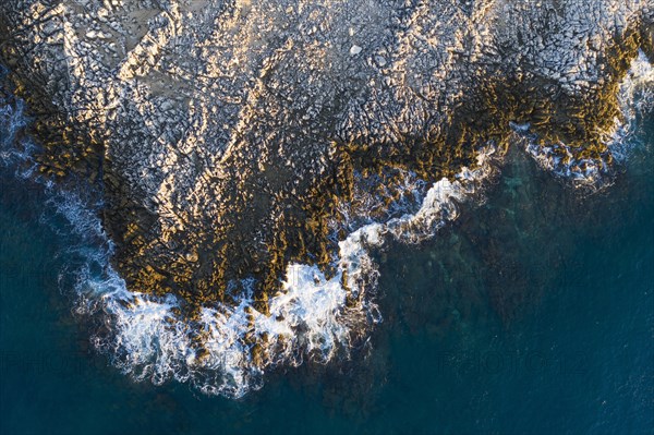 Aerial view surf at the rocks of Cap Martin