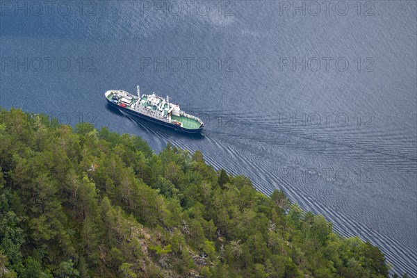 Car ferry in Naeroyfjord