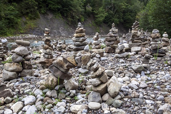 Cairn on the bank of the Breitach