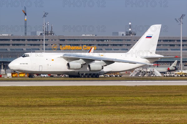 An Antonov An-124-100 of Volga-Dnepr Airlines with registration RA-82042 at Munich Airport