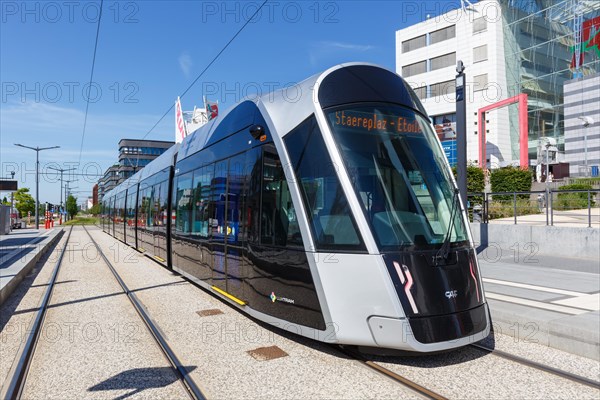 Tram Luxtram tramway tramway local transport stop Alphonse Weicker